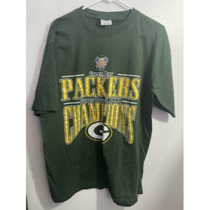 Vintage 1997 Green Bay Packers Super Bowl XXXI Champions T-Shirt Size XL Green